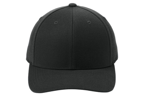 Black baseball cap on a white background