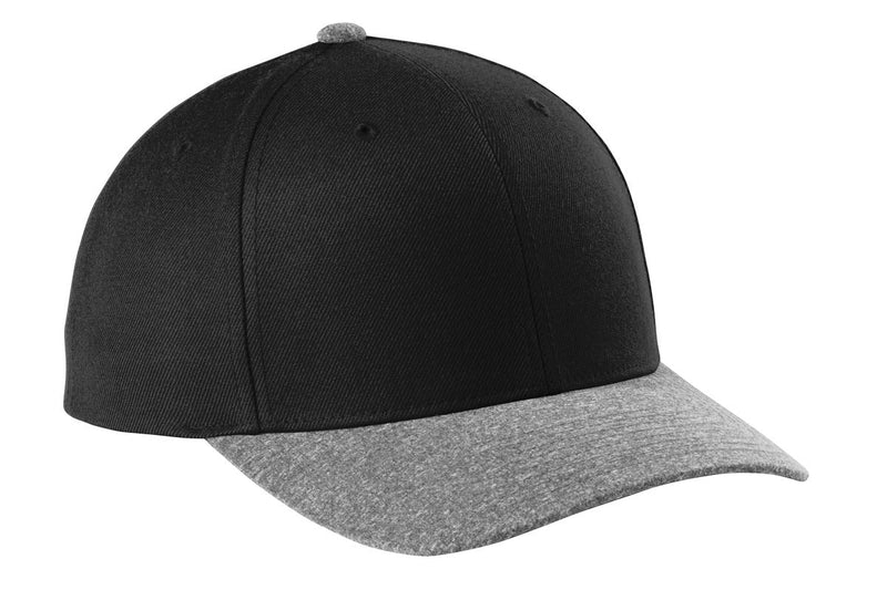 Black and gray cap on a white background