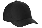 Black baseball cap on a white background
