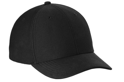 Black baseball cap on a white background