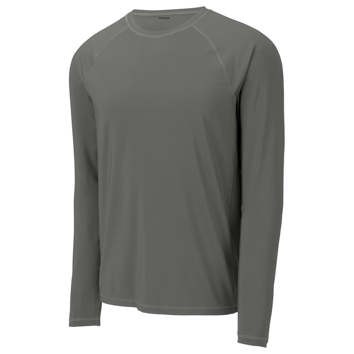 Dark Smoke Grey Men's UPF50 Rash Guard Long Sleeve Tee Shirt