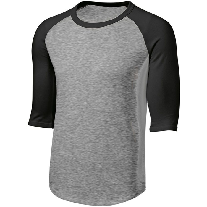 Heather Grey/Black Jersey Tee