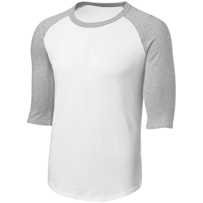 White/Heather Grey Jersey Tee