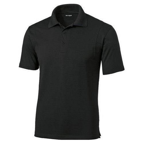 Black Tall Moisture Wicking Men's Golf Polo