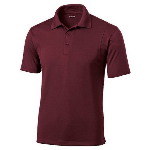 Maroon Tall Moisture Wicking Men's Golf Polo