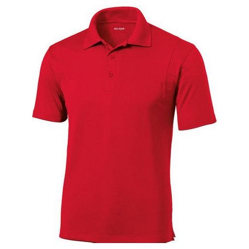 True Red Tall Moisture Wicking Men's Golf Polo