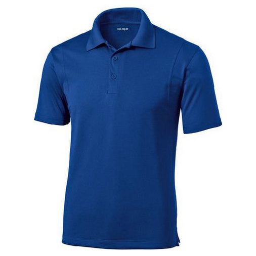 True Royal Blue Tall Moisture Wicking Men's Golf Polo