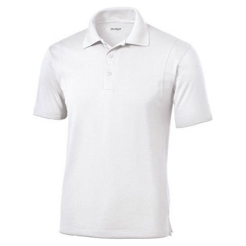 White Tall Moisture Wicking Men's Golf Polo