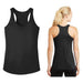 Black Ladies Moisture Wicking Racerback Tank Top