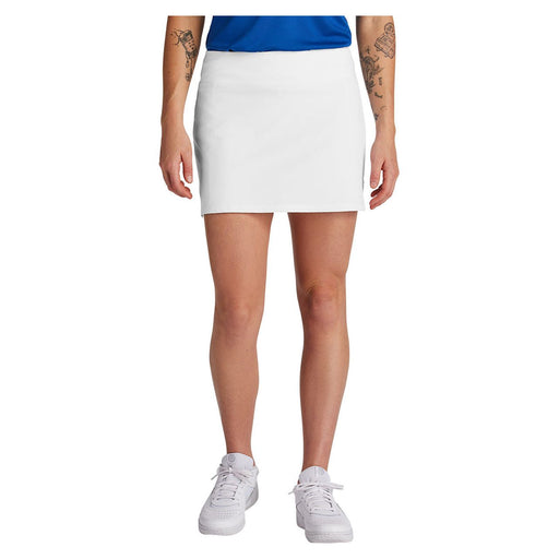 Front view of our Ladies Active Stretch Skort in white, showcasing the stylish design and comfortable fit.