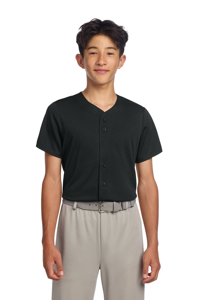 DRIEQUIP Youth Moisture Wicking Tough Mesh Full-Button Jersey Y