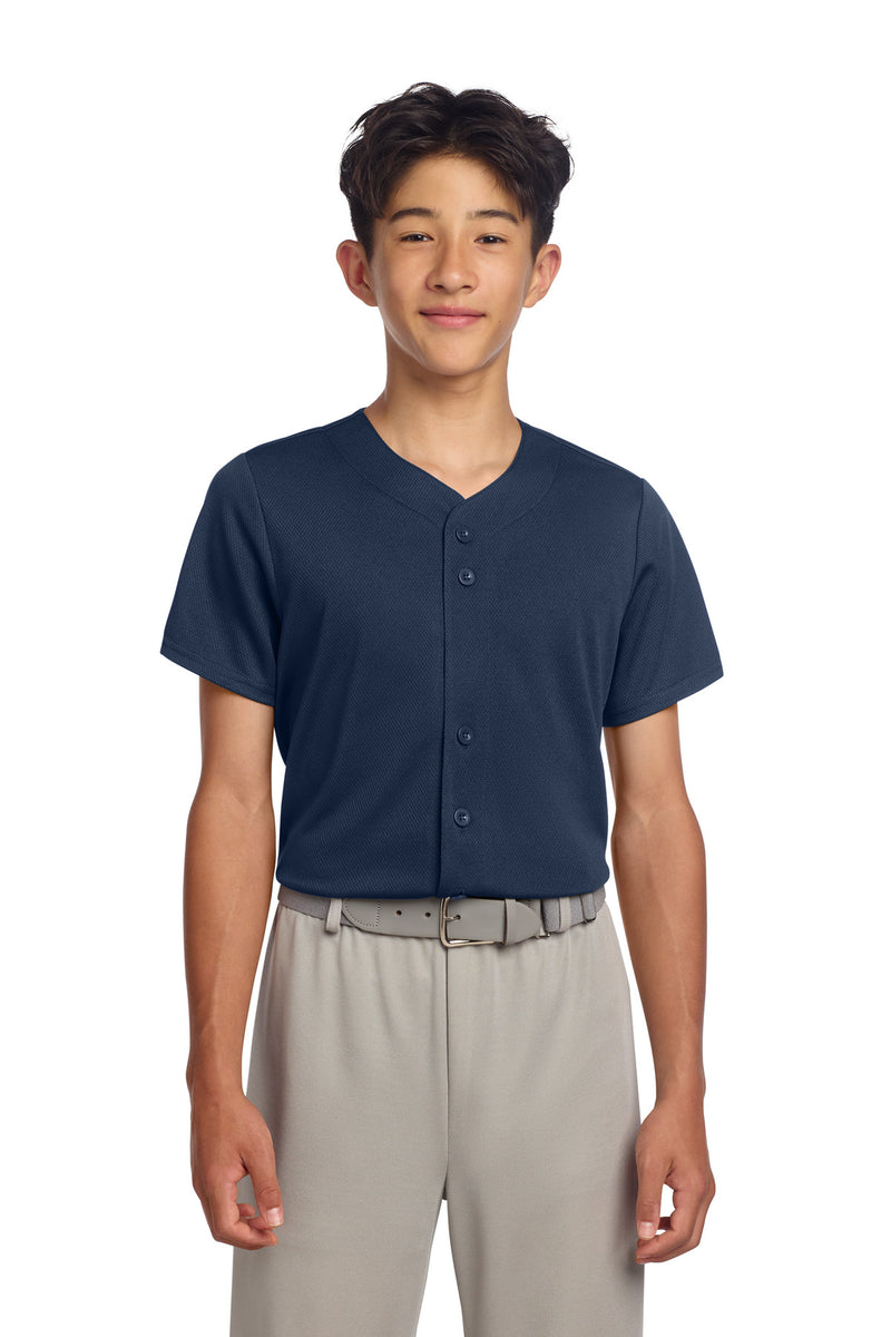 DRIEQUIP Youth Moisture Wicking Tough Mesh Full-Button Jersey Y