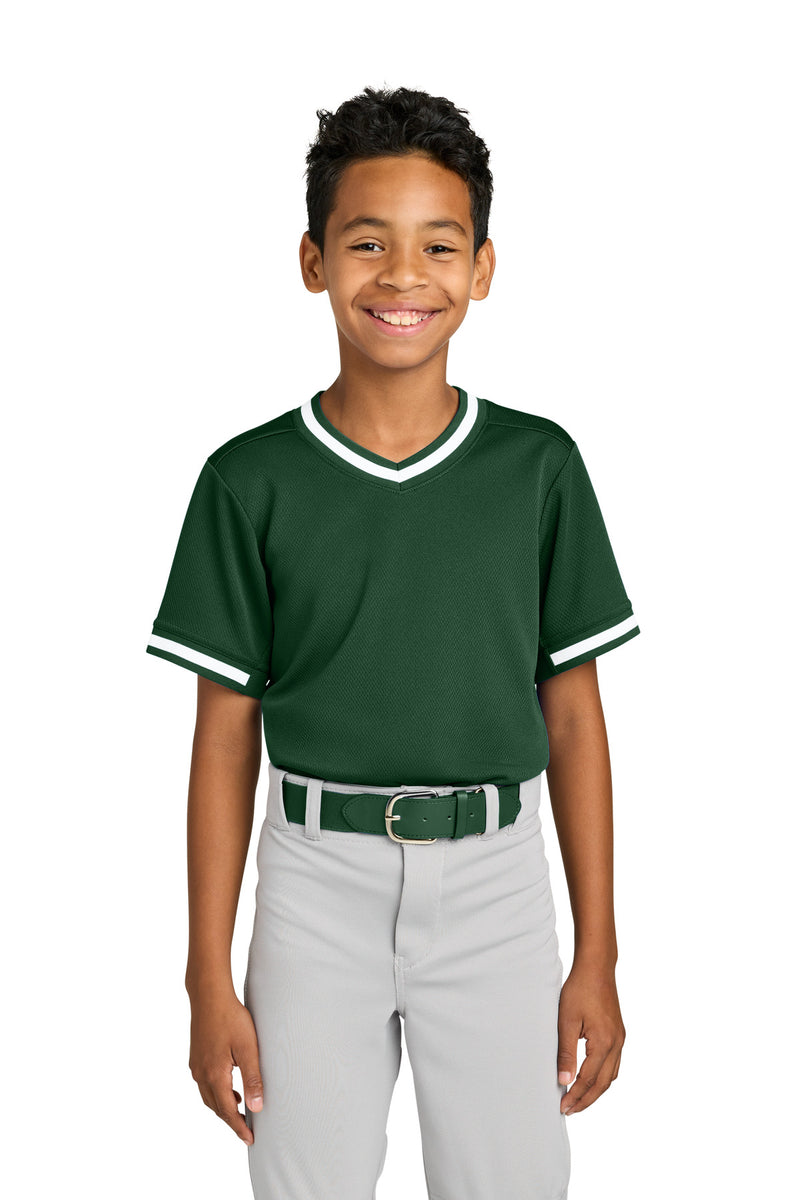 DRIEQUIP Youth Tough Mesh V-Neck Baseball Jersey Y