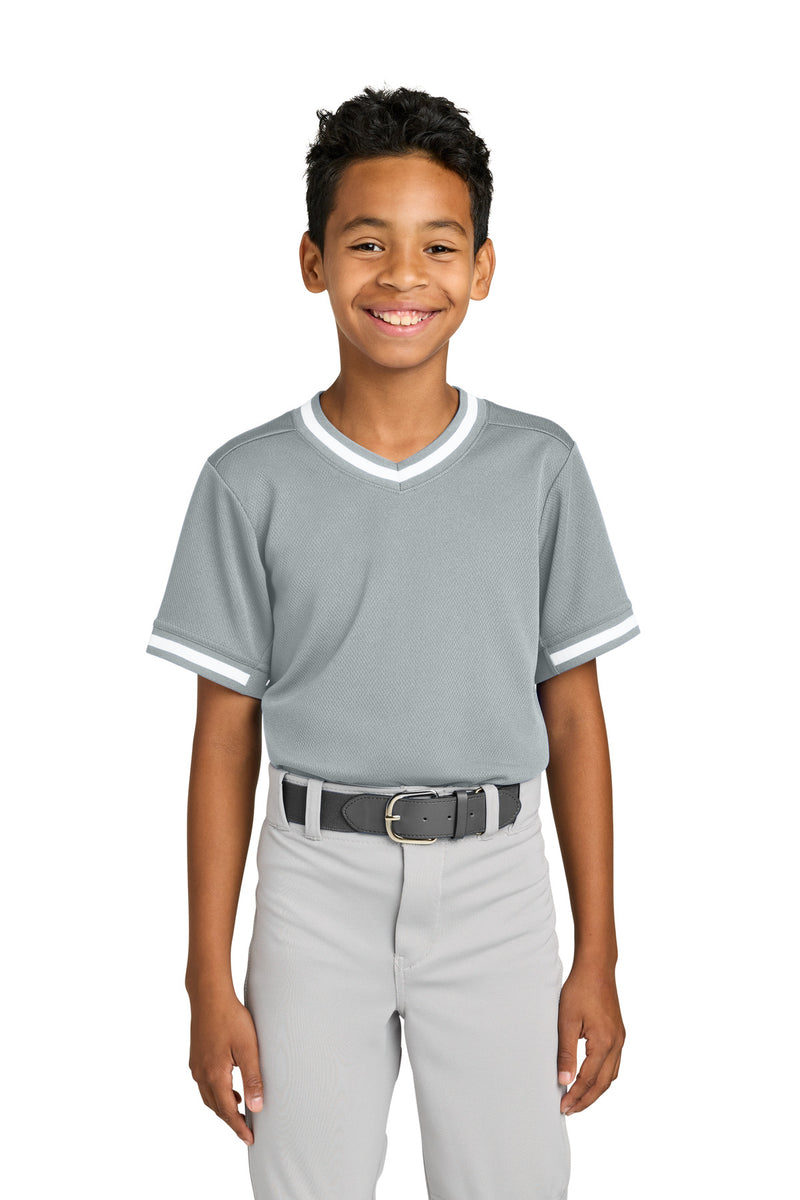 DRIEQUIP Youth Tough Mesh V-Neck Baseball Jersey Y