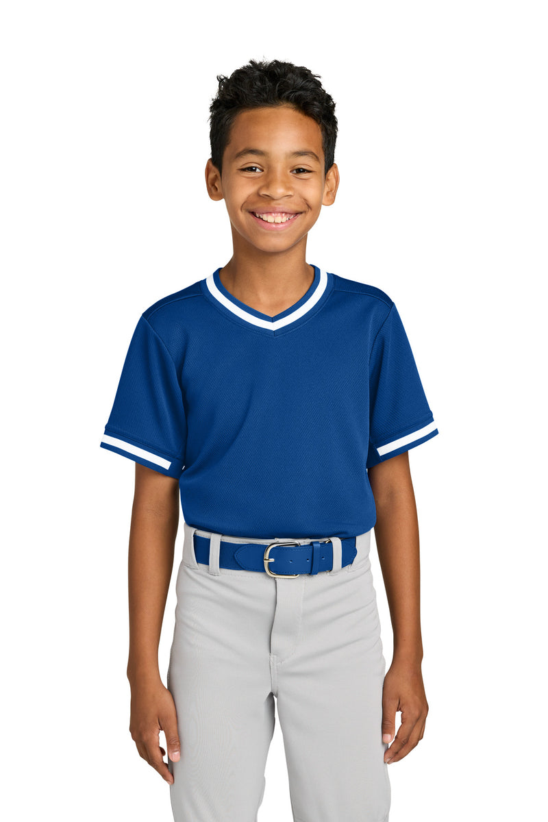 DRIEQUIP Youth Tough Mesh V-Neck Baseball Jersey Y