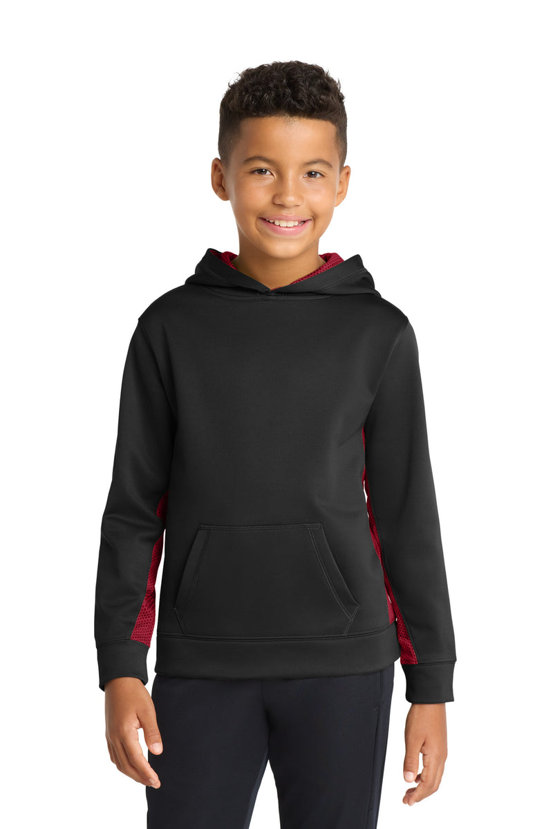 DRIEQUIP Youth Sport-Wick ® CamoHex Fleece Colorblock Hooded Pullover Y