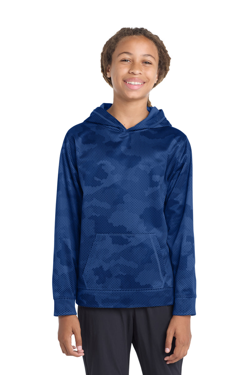 DRIEQUIP Youth Sport-Wick ® CamoHex Fleece Hooded Pullover Y