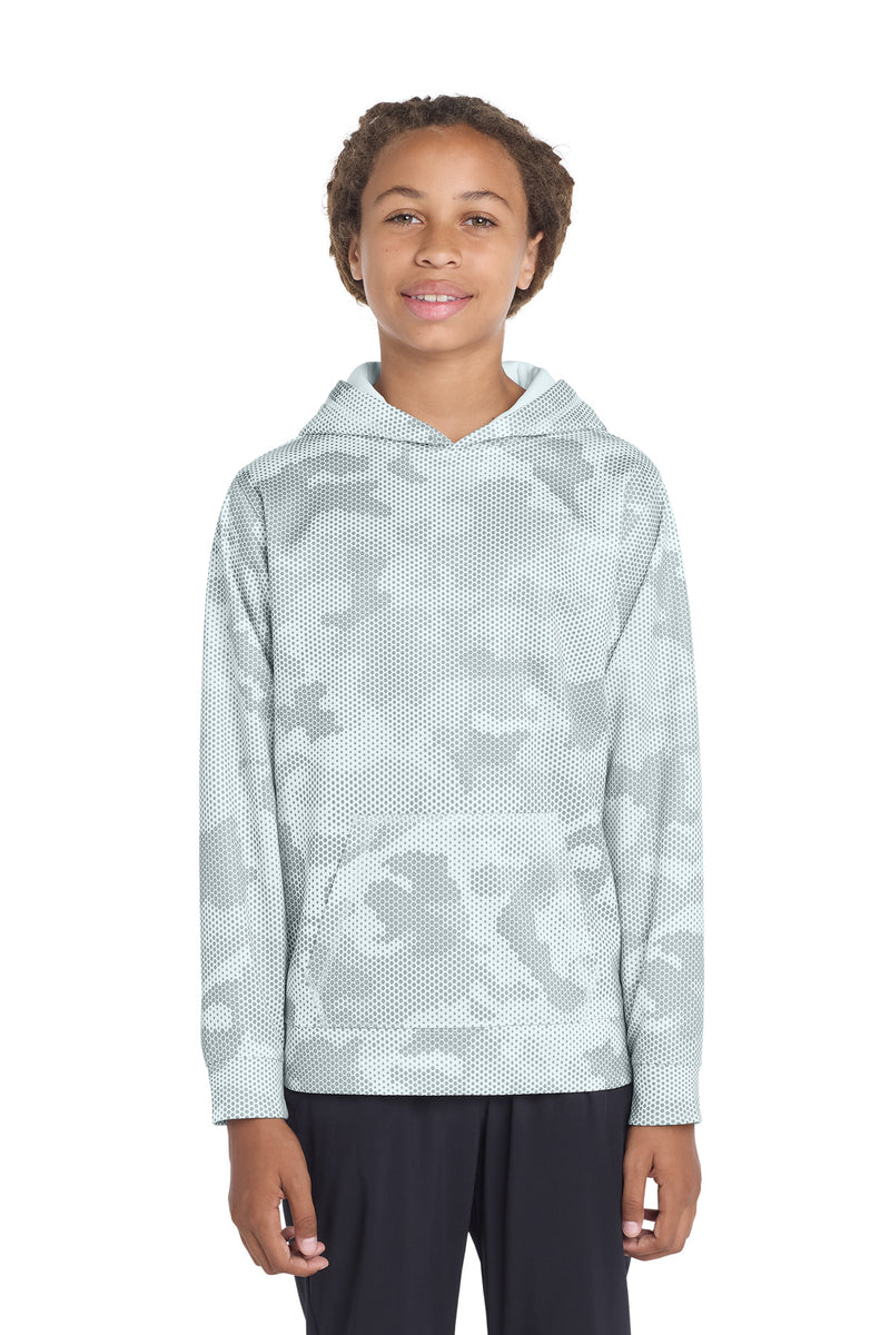 DRIEQUIP Youth Sport-Wick ® CamoHex Fleece Hooded Pullover Y