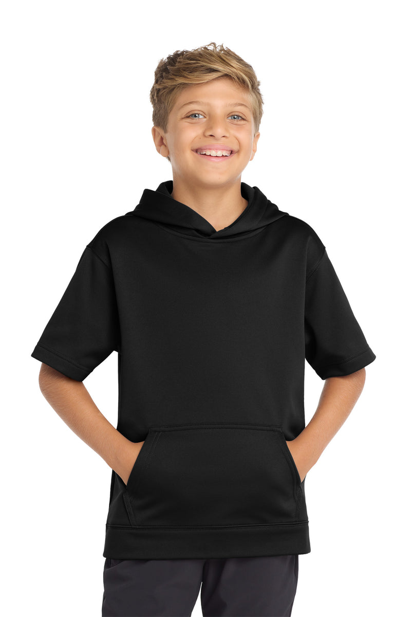 DRIEQUIP Youth Fleece Short Sleeve Hooded Pullover with Moisture-Wicking