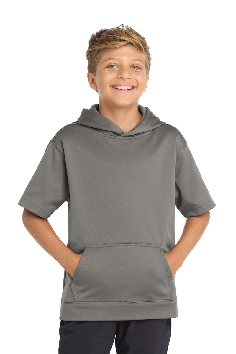 DRIEQUIP Youth Fleece Short Sleeve Hooded Pullover with Moisture-Wicking