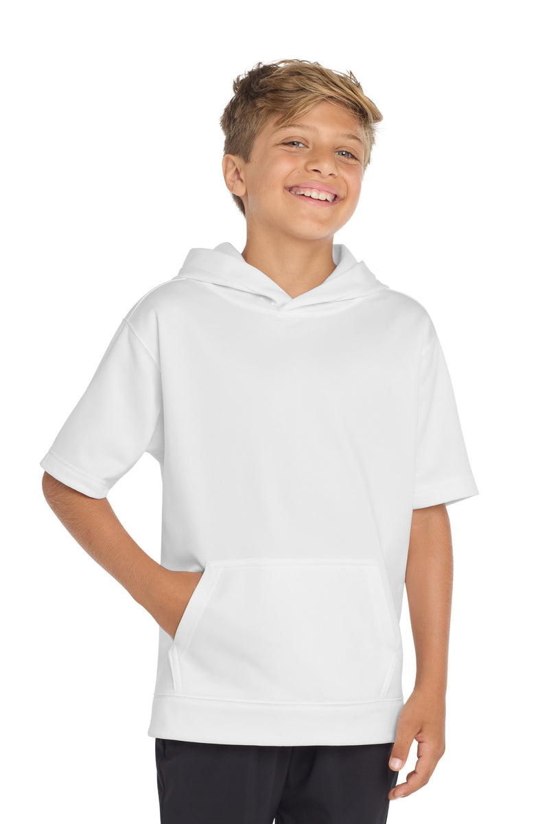 DRIEQUIP Youth Fleece Short Sleeve Hooded Pullover with Moisture-Wicking