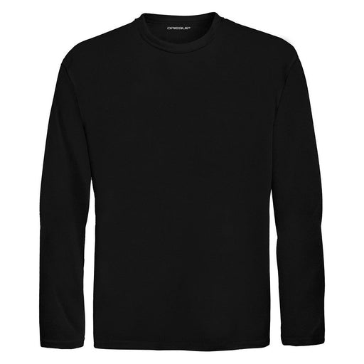 Black Youth Long Sleeve Moisture Wicking Athletic Shirt