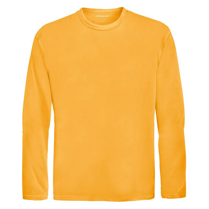 Gold Youth Long Sleeve Moisture Wicking Athletic Shirt