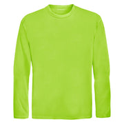Lime Shock Youth Long Sleeve Moisture Wicking Athletic Shirt