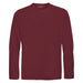 Maroon Youth Long Sleeve Moisture Wicking Athletic Shirt