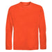 Neon Orange Youth Long Sleeve Moisture Wicking Athletic Shirt