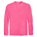 Neon Pink Youth Long Sleeve Moisture Wicking Athletic Shirt