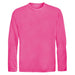 Pink Raspberry Youth Long Sleeve Moisture Wicking Athletic Shirt