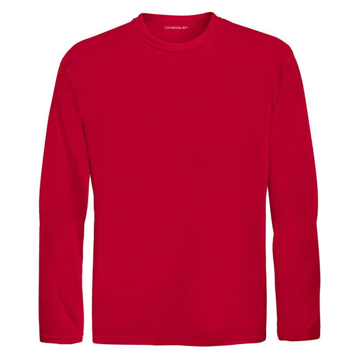 Red Youth Long Sleeve Moisture Wicking Athletic Shirt