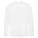 White Youth Long Sleeve Moisture Wicking Athletic Shirt