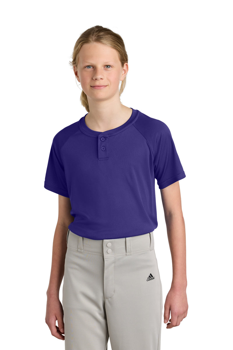 DRIEQUIP Youth 2-Button Henley with UPF 30 Sun Protection