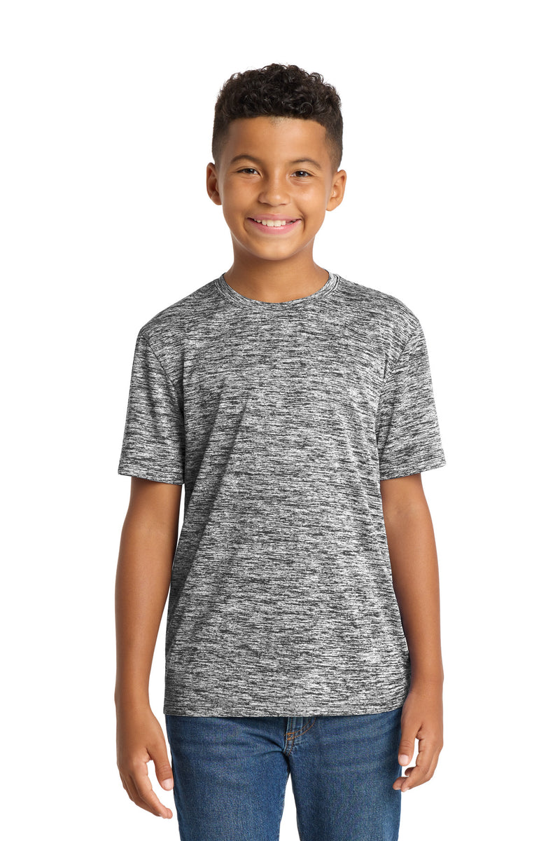 DRIEQUIP Youth Electric Heather Tee with Color-Lock Technology