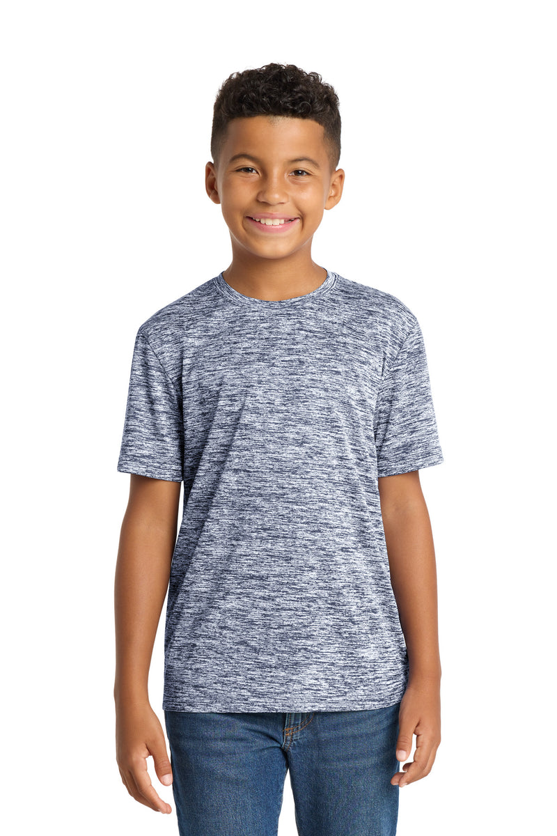 DRIEQUIP Youth Electric Heather Tee with Color-Lock Technology