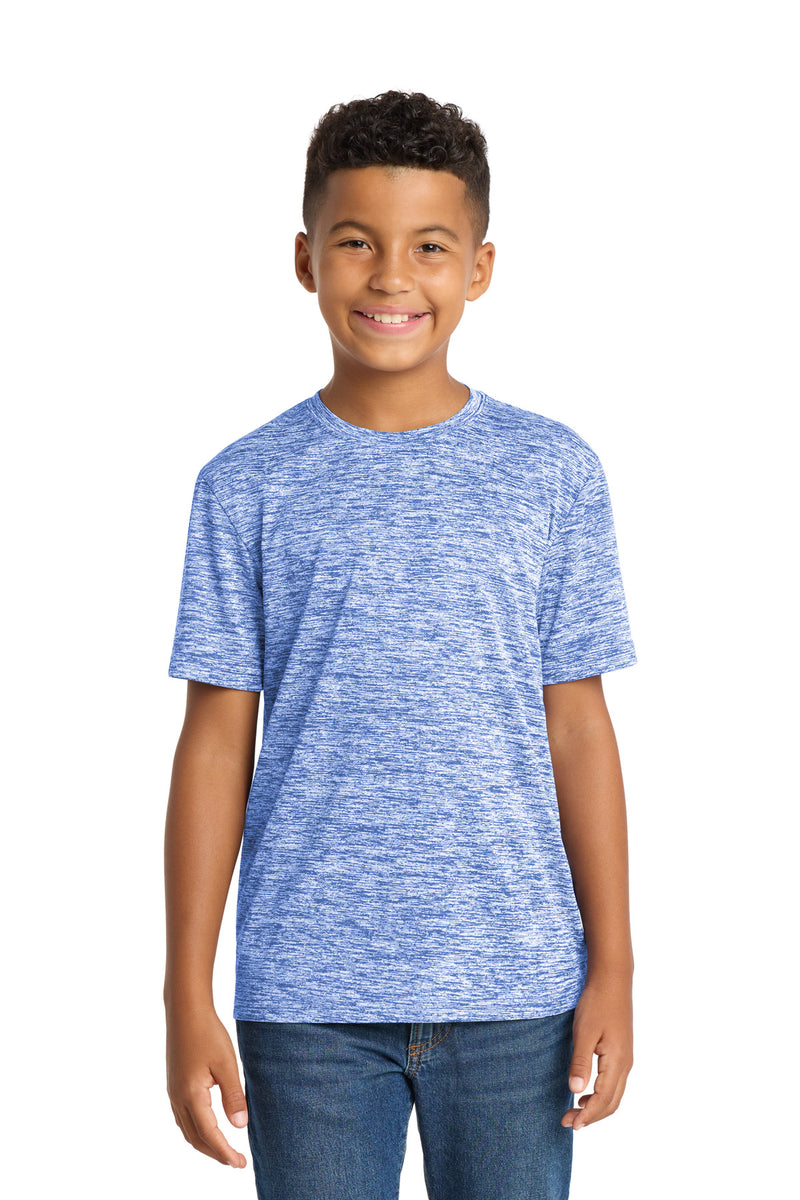 DRIEQUIP Youth Electric Heather Tee with Color-Lock Technology