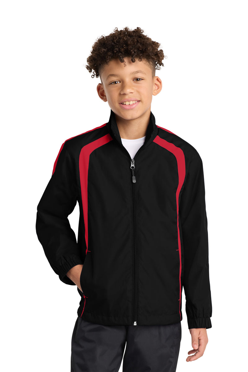 DRIEQUIP Youth Colorblock Raglan Jacket with Water-Repellent Technology