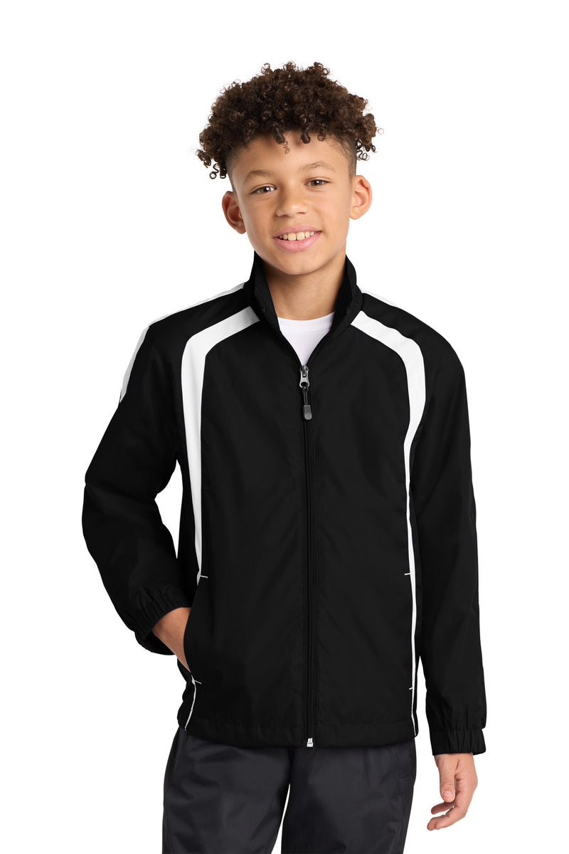 DRIEQUIP Youth Colorblock Raglan Jacket with Water-Repellent Technology