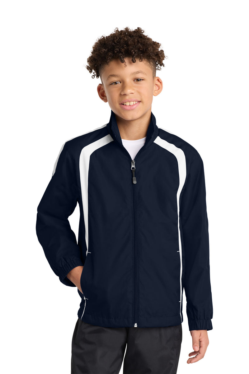 DRIEQUIP Youth Colorblock Raglan Jacket with Water-Repellent Technology