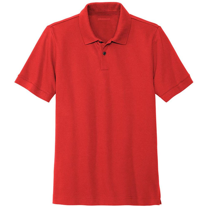 Turn heads in the vibrant Red hue of the DRIEQUIP Men's Moisture-Wicking Heavyweight Pique Polo