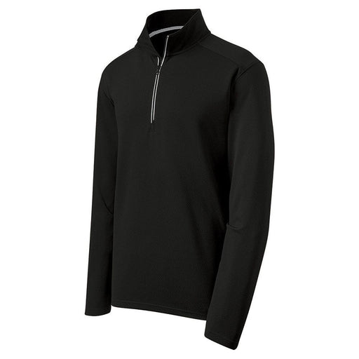 Black Texture Tread 1/4 Zip Pullover