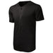 Black Men's Moisture Wicking Tough Mesh Full-Button Jersey