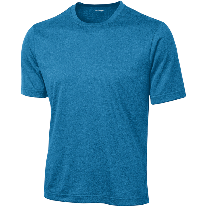 Blue Wake TALL Short Sleeve Moisture Wicking Heathered Athletic T-Shirts