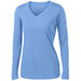 Carolina Blue Ladies LoSleeve V-Neck Moisture Wicking Athletic T-Shirt