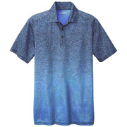 Ombre Heather Polo in Carolina Blue color – Moisture-Wicking Performance.