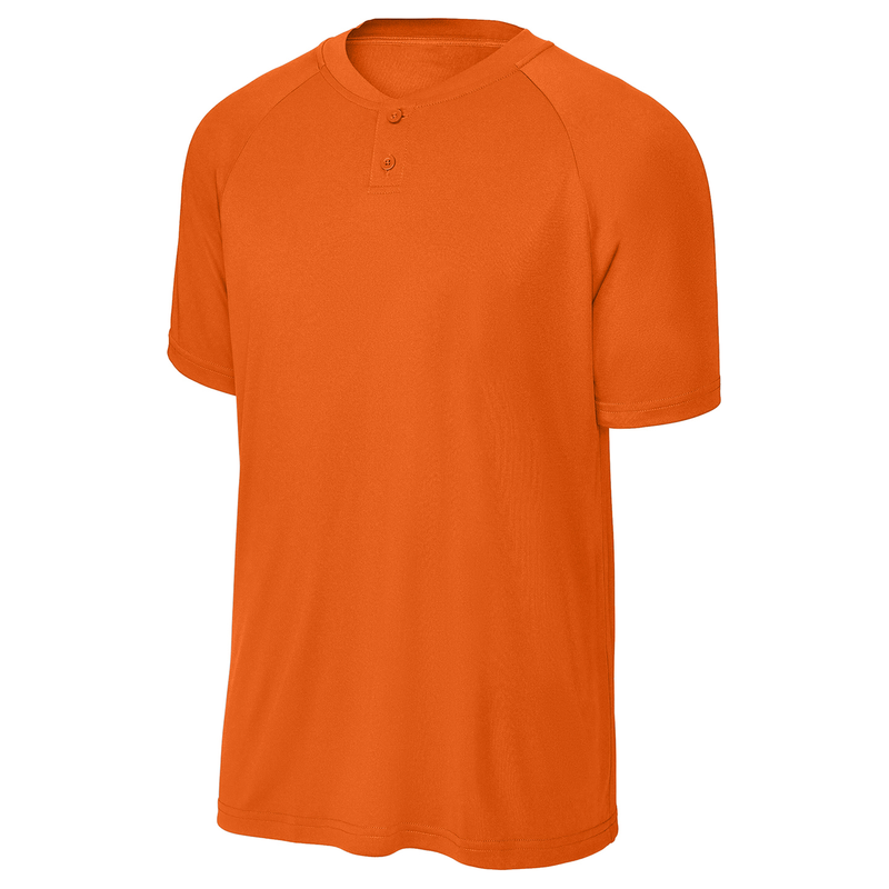 Deep Orange Dash 2-Button Henley