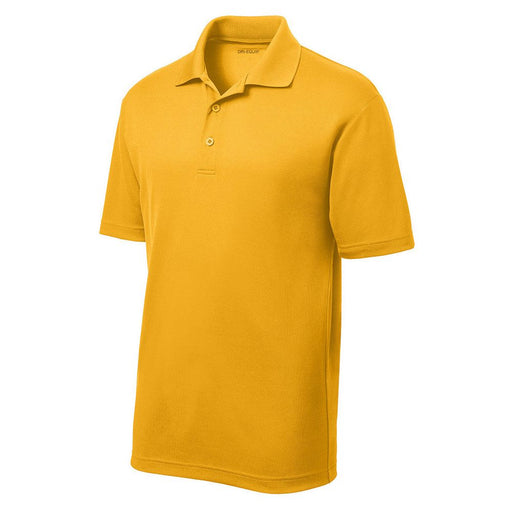 Men's Moisture Wicking Short Sleeve Polo in Gold – a vibrant and bold option to add a touch of energy to your outfit.