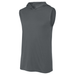 Iron Grey Sleeveless Moisture Wicking Muscle Hoodie